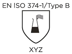 EN ISO 374-1:2016/Type B bescherming tegen chemicaliën